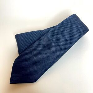 Dior Navy Blue  Narrow Skinny Necktie